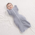 Baby swaddled surrender style newborn sleeping bag, pure cotton.