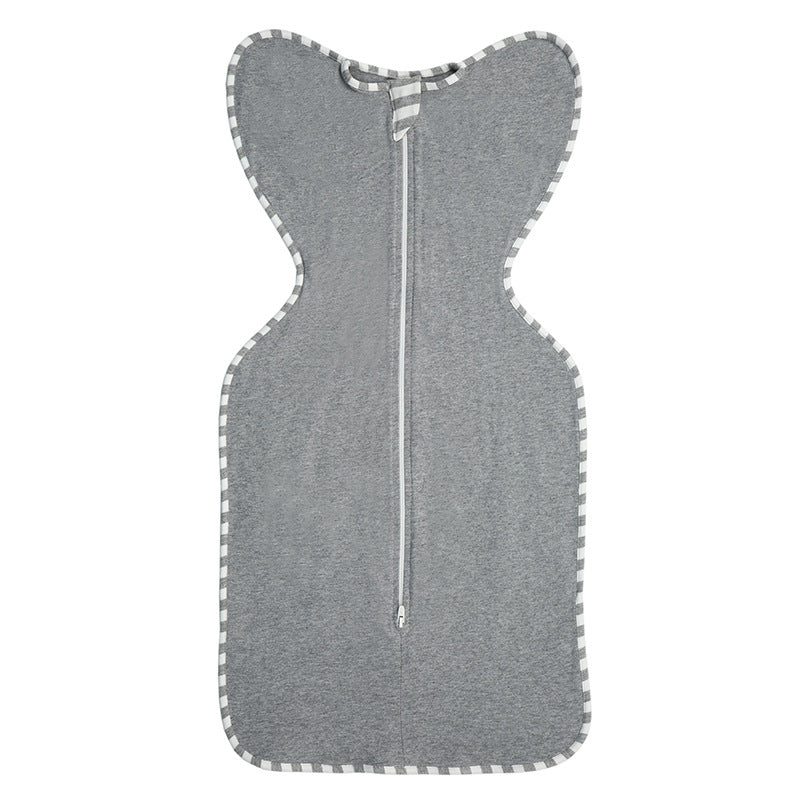 Baby swaddled surrender style newborn sleeping bag, pure cotton.
