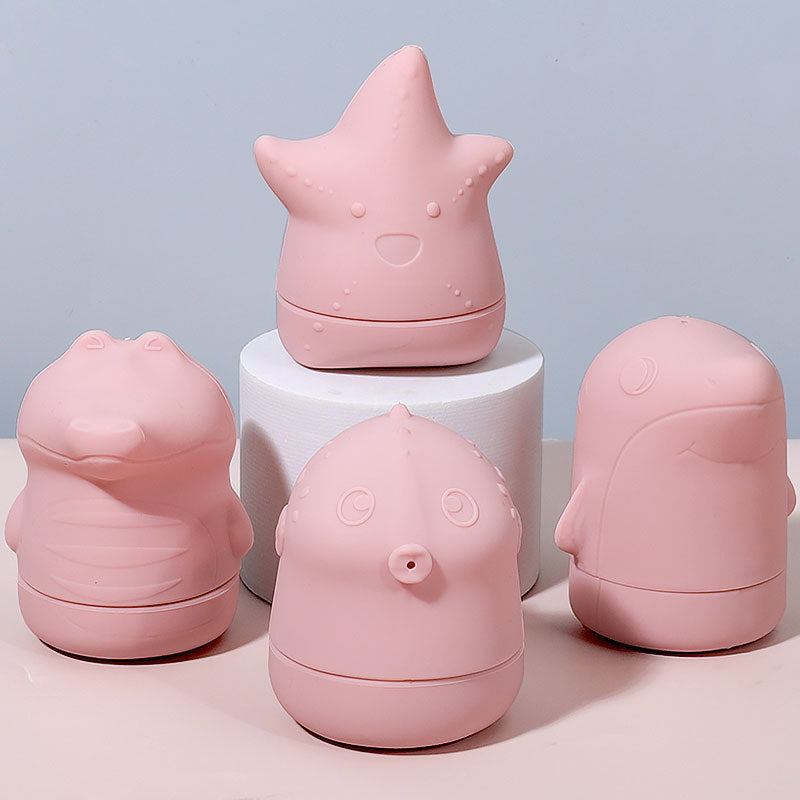 Silicone water spray toys for baby bathing