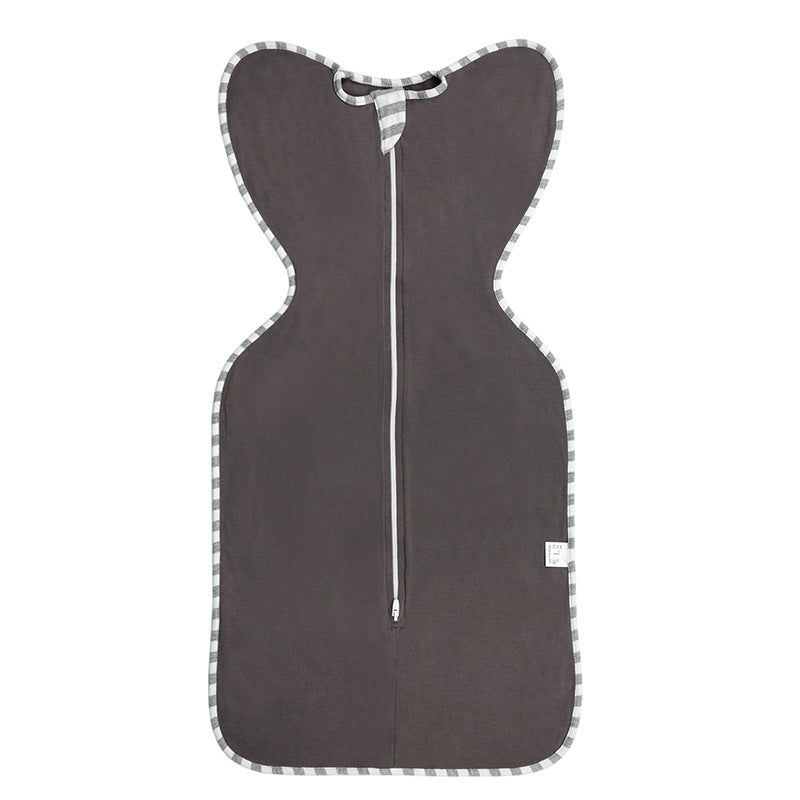 Baby swaddled surrender style newborn sleeping bag, pure cotton.