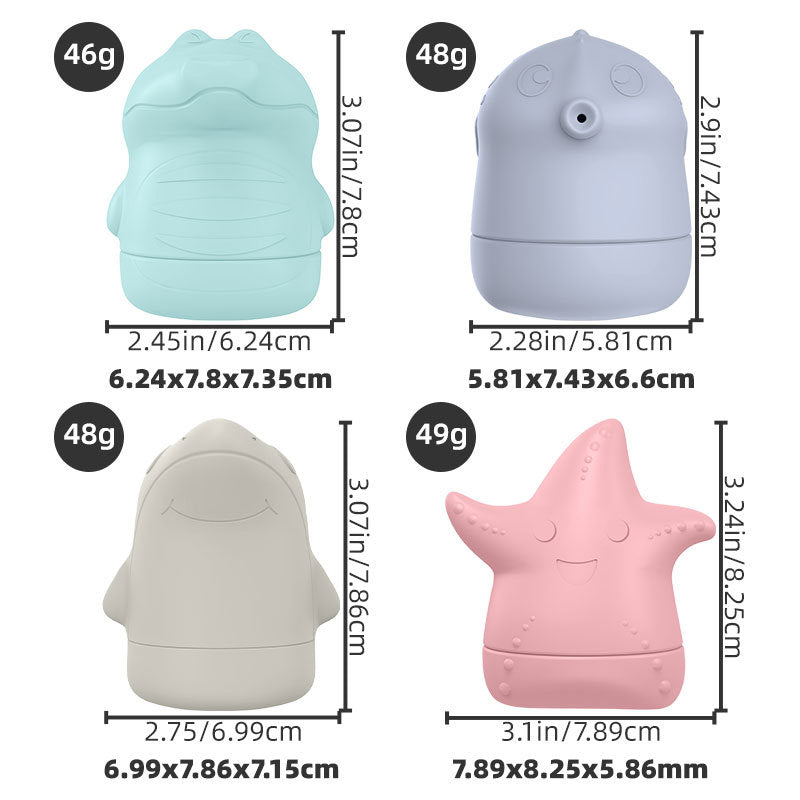 Silicone water spray toys for baby bathing